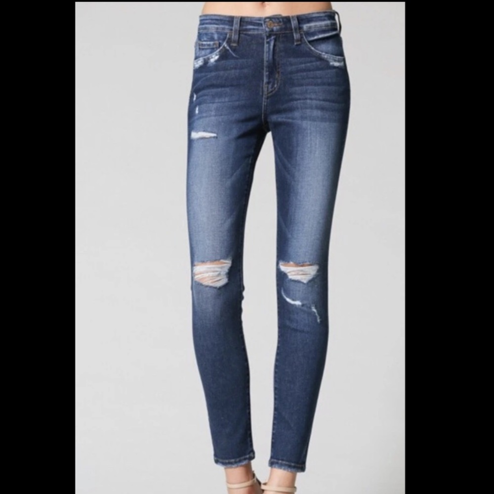 Flying Monkey Mid Rise Ankle Skinny Jeans